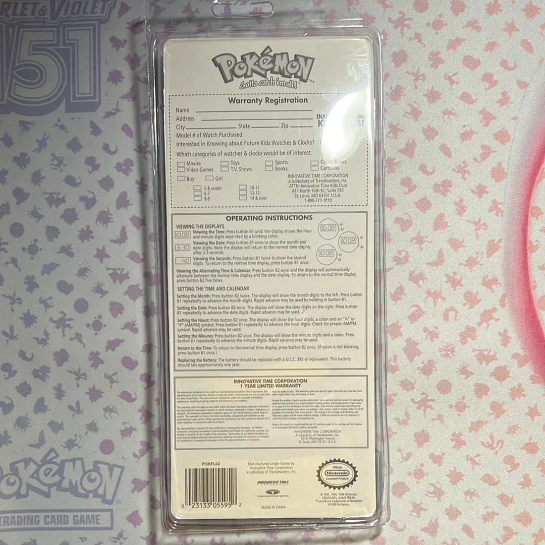 Vintage Pokemon Mix & Match Digital Watch - New - American Hobby Time LLC