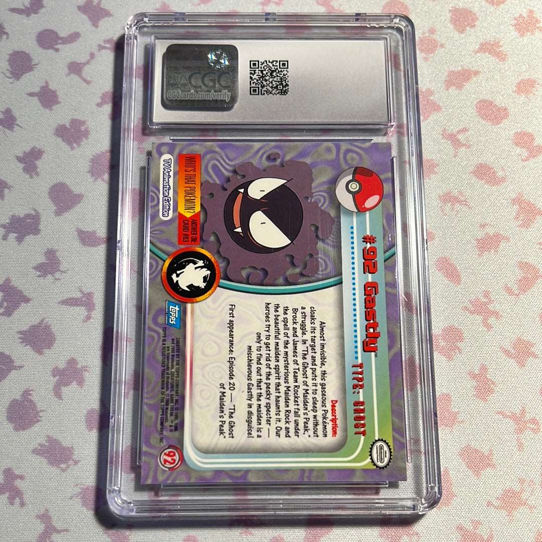 CGC 8 - TOPPS - Gastly - Series 2 - 92 (2000)