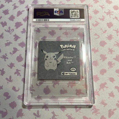 PSA 6 - Pikachu and Ash - Pokemon Stickers - Ser. 1 Bonus Prism Sticker (1999)