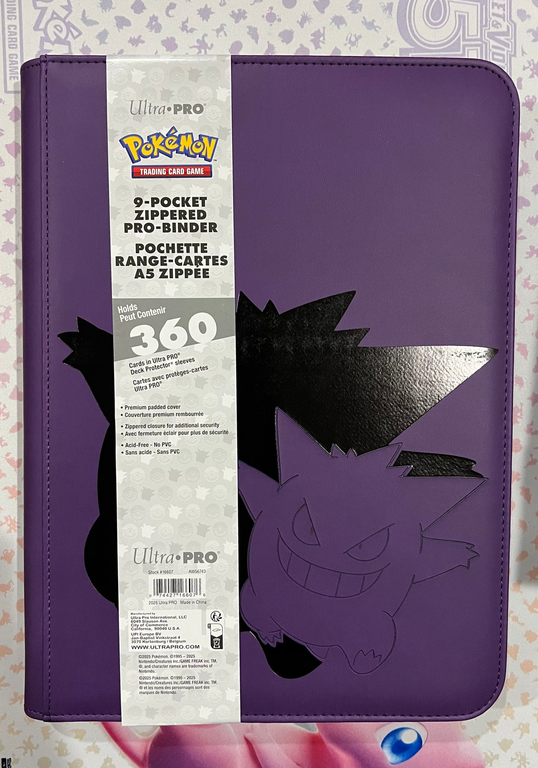 9 Pocket Zippered Pro-Binder - Gengar - Ultra Pro American Hobby Time LLC 9 Pocket Zippered Pro-Binder - Gengar - Ultra Pro American Hobby Time LLC