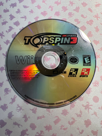 Wii - Topspin 3 - Disc Only