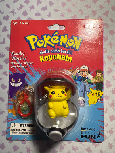 Vintage Pokemon Keychain - Pikachu - Sealed