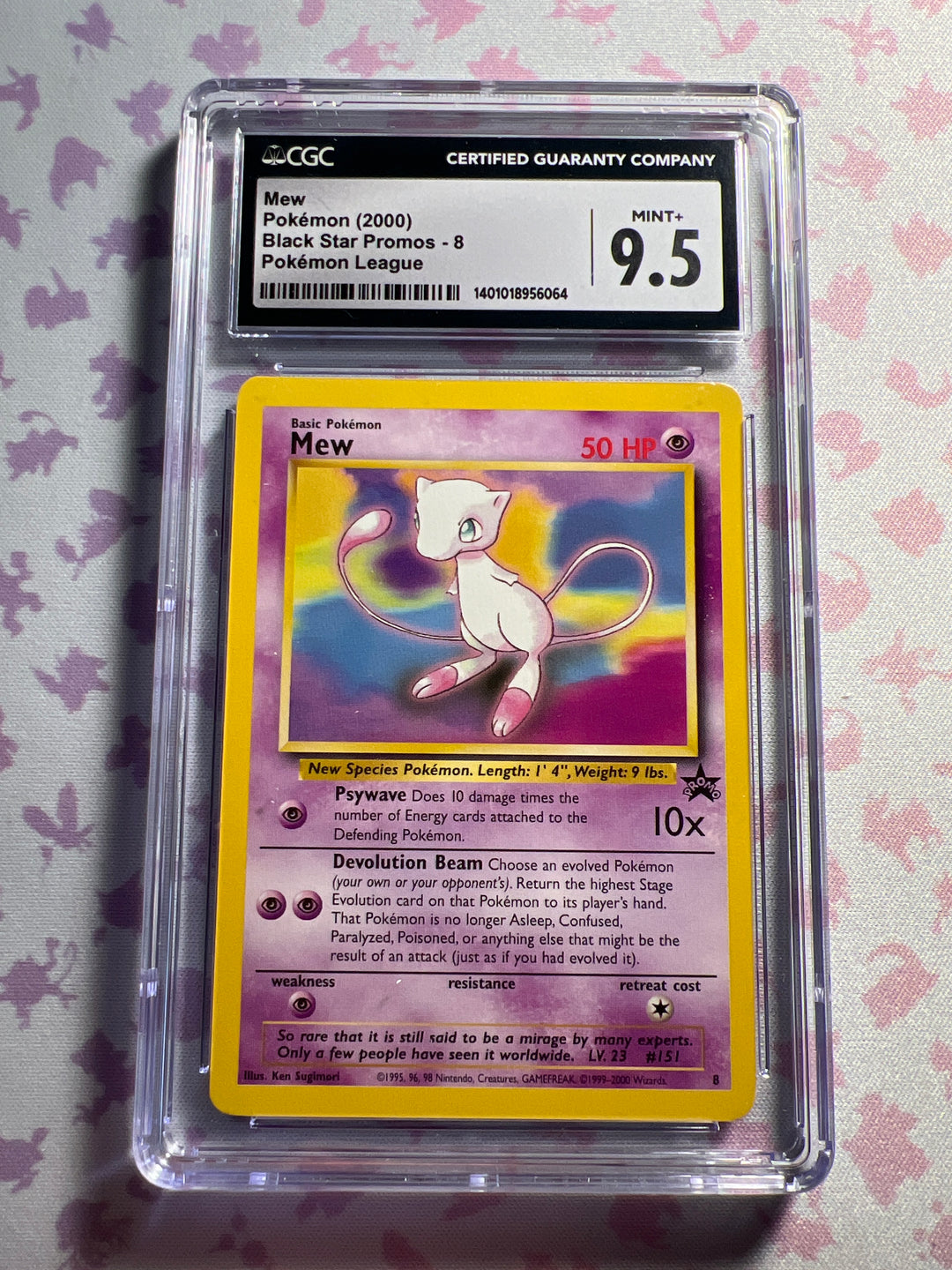 CGC 9.5 - Mew - Black Star Promos - 8 - Pokemon League - (2000)  American  Hobby Time LLC