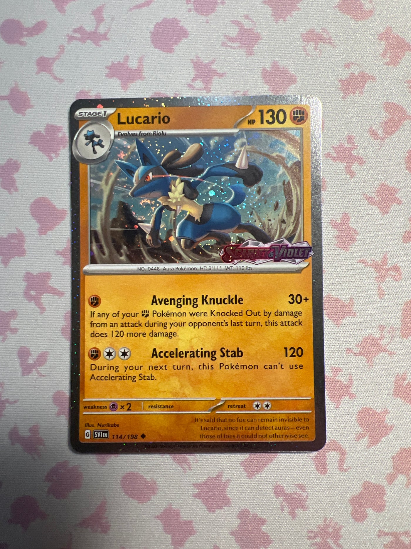 Lucario - Scarlet & Violet 114/198 - Stamped Promo - (2023) (NM)