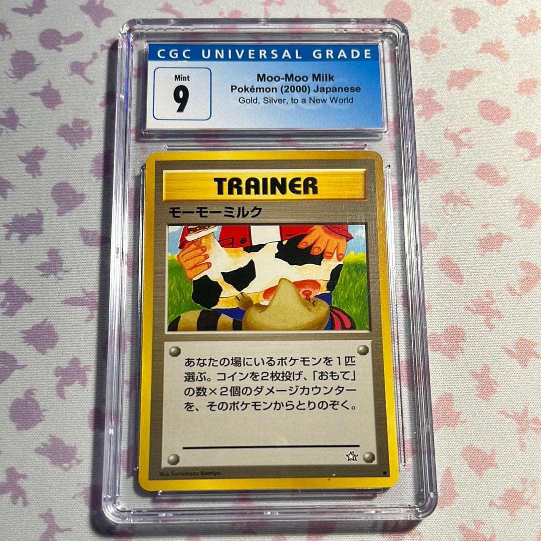 CGC 9 - Moo-Moo Milk - Japanese - Gold, Silver, to a New World (2000) - BANNED CARD!