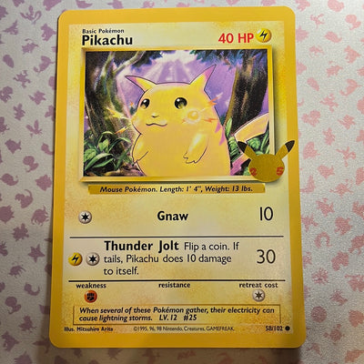 Pikachu - 58/102 - JUMBO OVERSIZED CARD