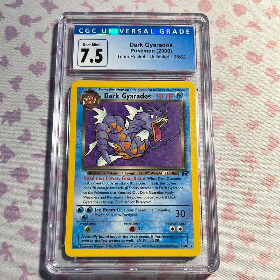 CGC 7.5 - Dark Gyarados - Team Rocket - Unlimited - 25/82 (2000) American Hobby Time LLC CGC 7.5 - Dark Gyarados - Team Rocket - Unlimited - 25/82 (2000) American Hobby Time LLC