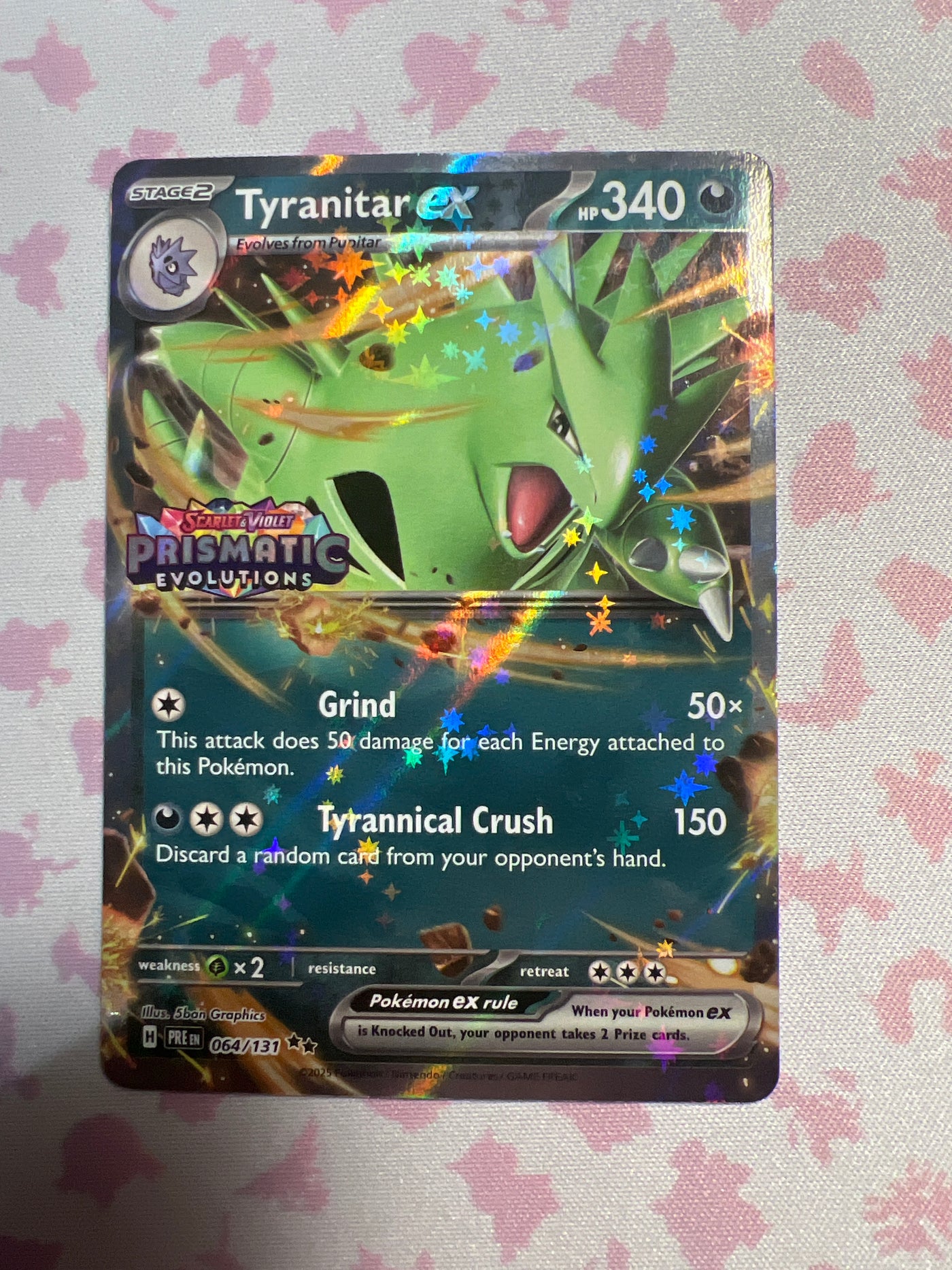 Tyranitar ex - Prismatic Evolutions 064/131 - Stamped Promo - (2025) (NM)