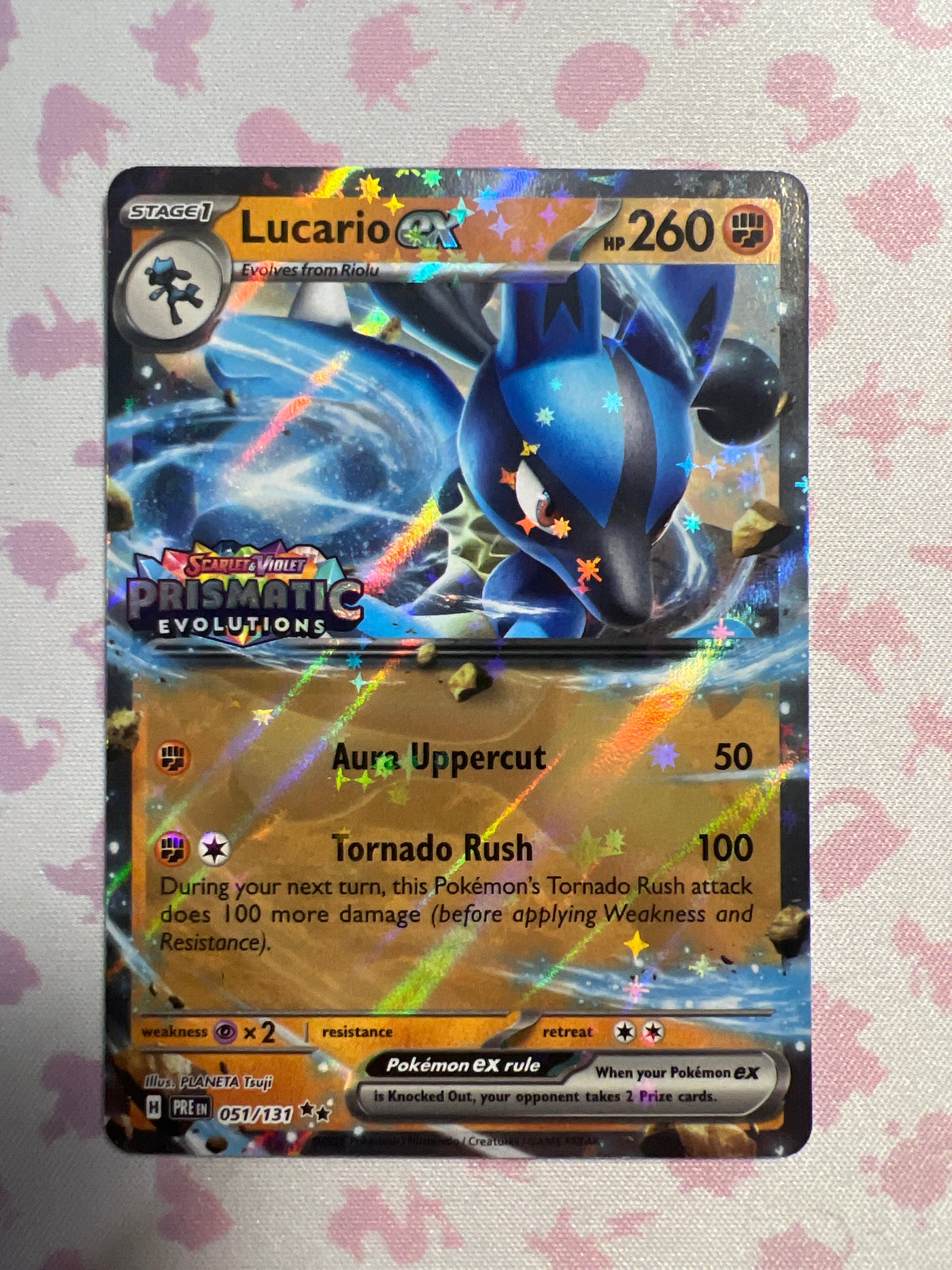 Lucario ex - Prismatic Evolutions 051/131 - Stamped Promo - (2025) (NM)