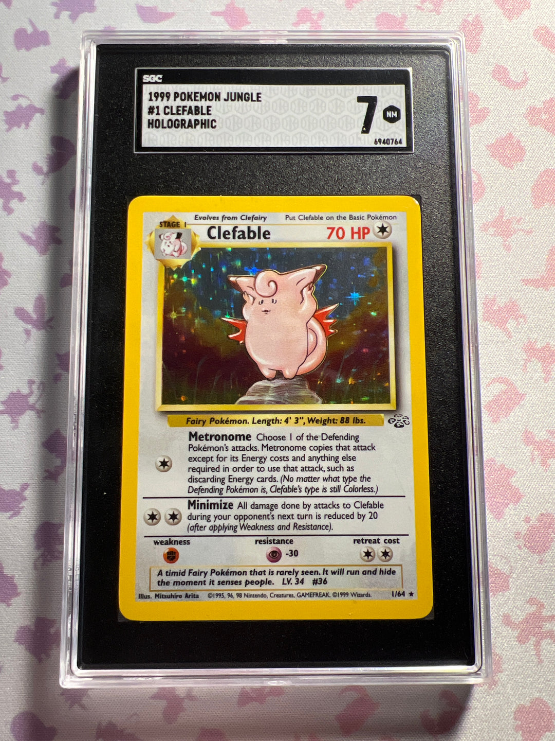 clefable holographic pokemon card Error Card: Clefable #1