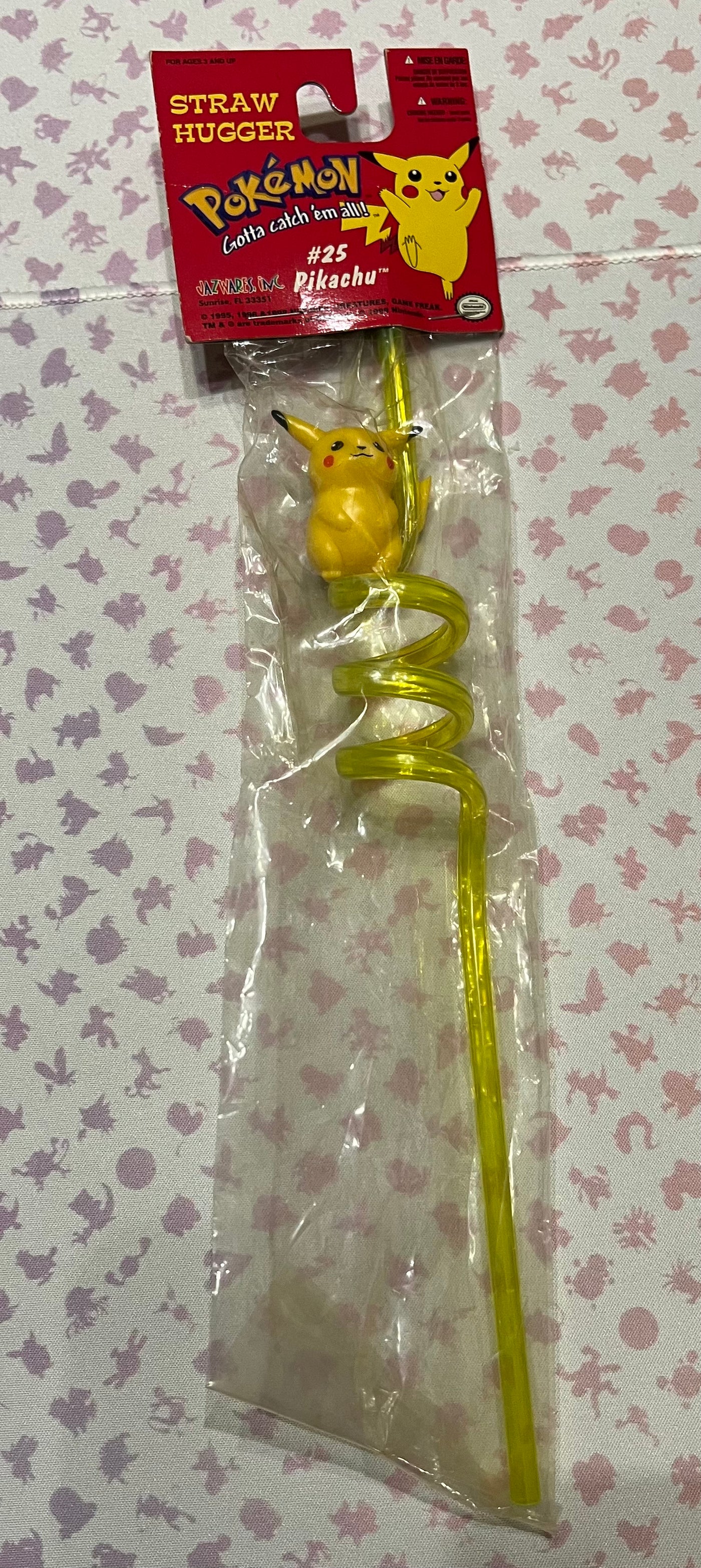 Vintage Pokemon #25 Pikachu Straw Hugger - New