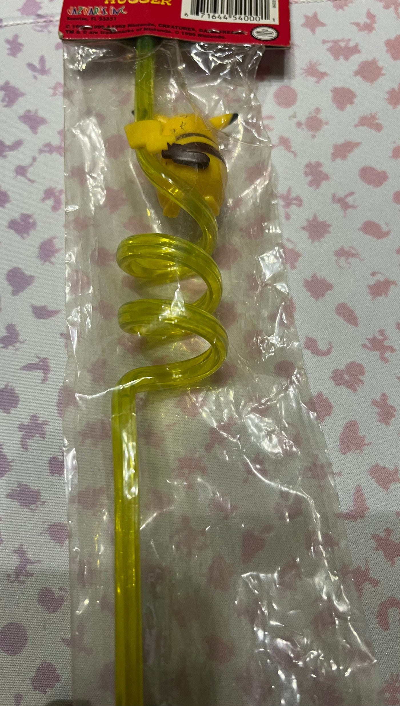 Vintage Pokemon #25 Pikachu Straw Hugger - New