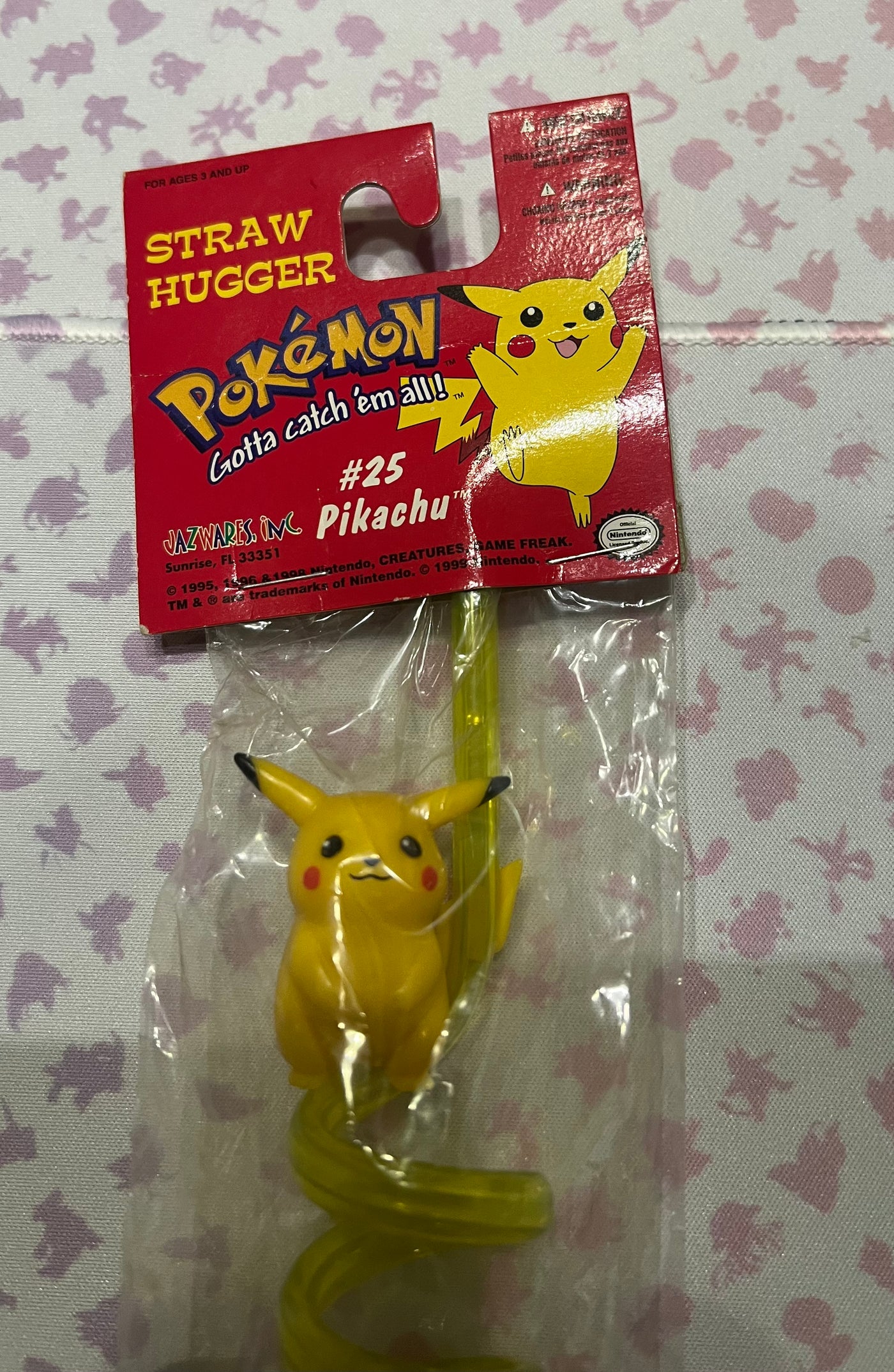 Vintage Pokemon #25 Pikachu Straw Hugger - New