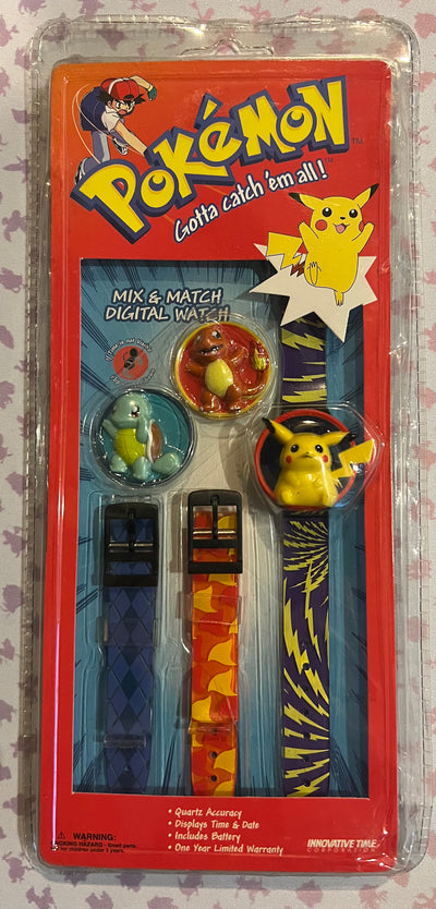 Vintage Pokemon Mix & Match Digital Watch - Model POKFL05 - New