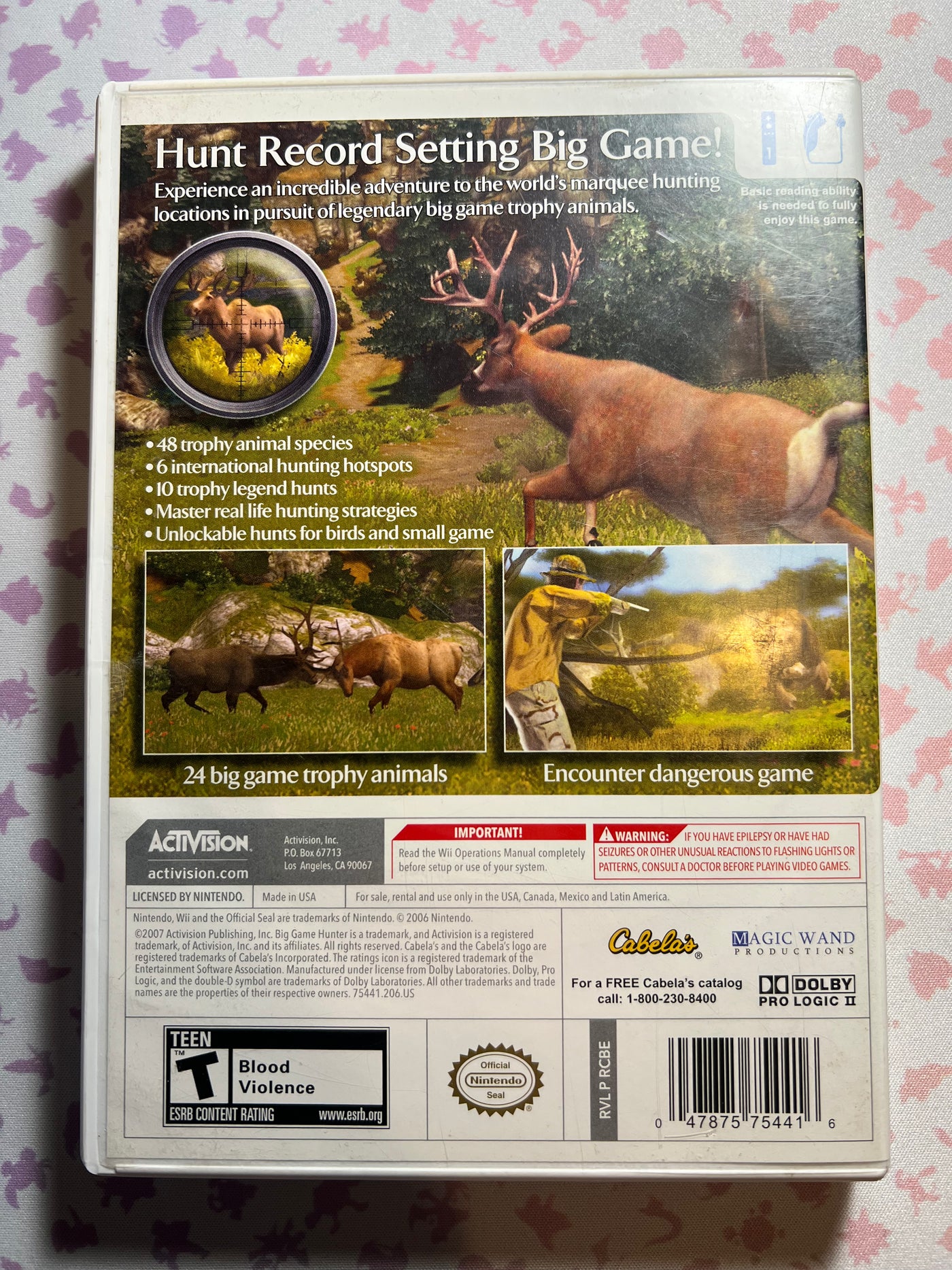 Wii - Cabela's Big Game Hunter - CIB